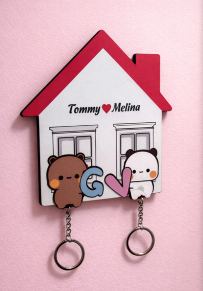 Personalized Dudu Bubu Handmade Keychain Holder