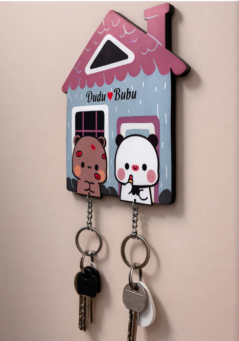 Kisses Dudu and Bubu Handmade Keychain Holder