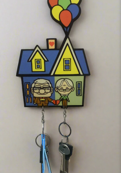 Carl and Ellie Handmade Up Keychain Holder