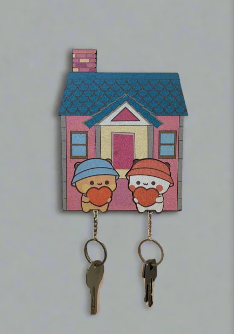Dudu and Bubu Handmade Wooden Key Chain Holder